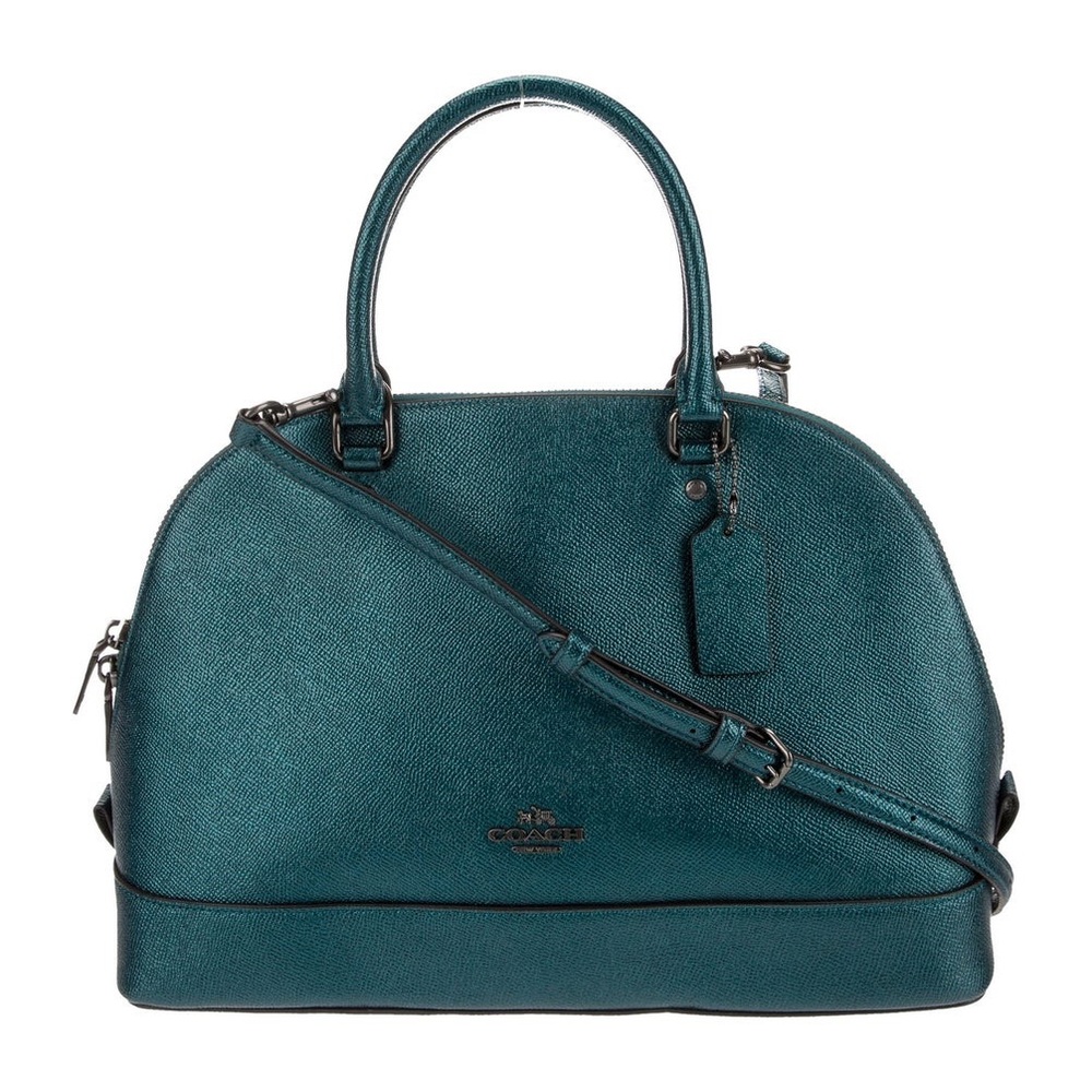 SOLD BRAND NEW* Coach Sierra Satchel Authentic Metallic Cross Grain Leather